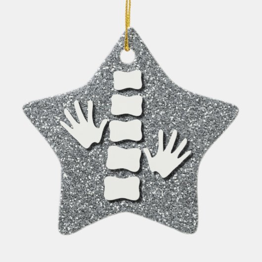 Chiropractisch/Chiropractor-kerstsierente Keramisch Ornament (Voorkant)