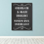 Chiropractisch is een ziektekostenverzekering 18x2 canvas afdruk (Insitu (Houten vloer))