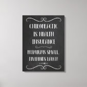 Chiropractisch is een ziektekostenverzekering 18x2 canvas afdruk (Voorkant)