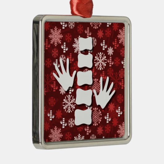 Chiropractisch kerstvierkant metalen ornament (Rechts)