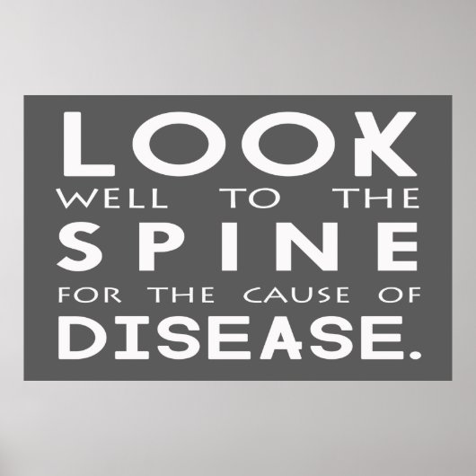 CHIROPRACTISCH KIJK NAAR DE SPINE POSTER (Voorkant)