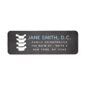 Chiropractisch label met retouradres, chiropractor (Voorkant)