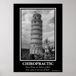 Chiropractisch Poster - Leaning Tower of Pisa