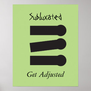 Chiropractisch subluxed Spine Poster aanpassen