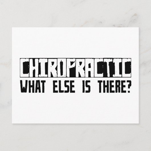 Chiropractisch wat er nog meer is? briefkaart (Voorkant)