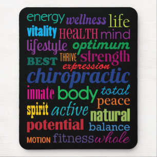 Chiropractisch woord Collage Mousepad Muismat