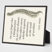Chiropractische aanpassing Palmer Quote Easel Fotoplaat (Zijkant)