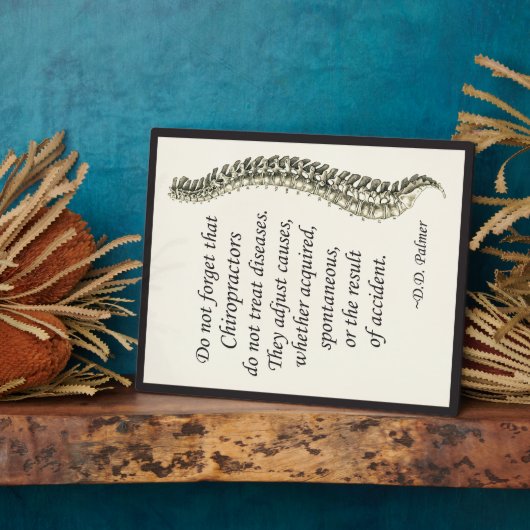Chiropractische aanpassing Palmer Quote Easel Fotoplaat (Zijkant)