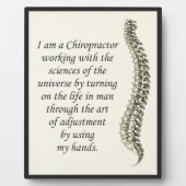 Chiropractische aanpassing per hand statief fotoplaat (Voorkant)