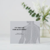 Chiropractische Aanpassingsherinnering Briefkaart (Staand voorkant)
