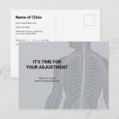 Chiropractische Aanpassingsherinnering Briefkaart (Voorkant / Achterkant)