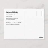Chiropractische Aanpassingsherinnering Briefkaart (Achterkant)