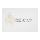 Chiropractische Abstracte goudcirkels Logo Perfect Poster (Voorkant)
