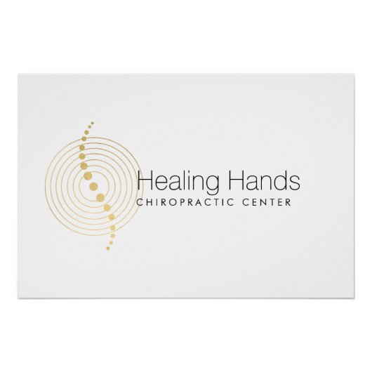 Chiropractische Abstracte goudcirkels Logo Perfect Poster (Voorkant)