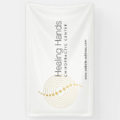 Chiropractische Abstracte goudcirkels Logo Spandoek (Verticaal)