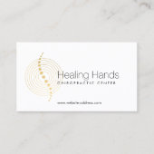 Chiropractische Abstracte goudcirkels Logo Visitekaartje (Voorkant)
