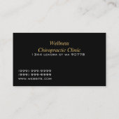 Chiropractische afdeling voor medische zorg visitekaartje (Achterkant)