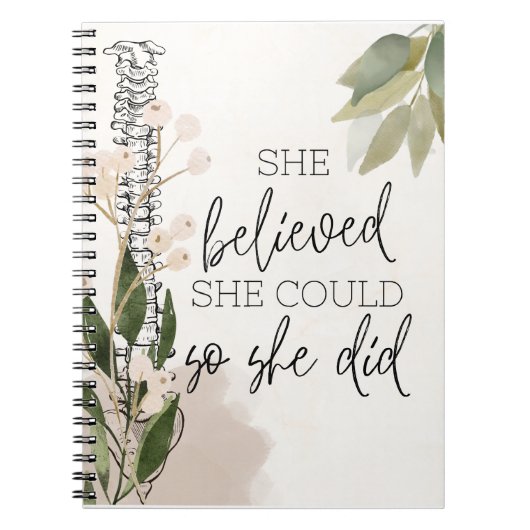 Chiropractische Afstuderen Gift, Chiropractisch Notitieboek (Voorkant)