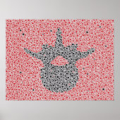 Chiropractische anatomie Artwork Lumbar Vertebrae Poster (Voorkant)