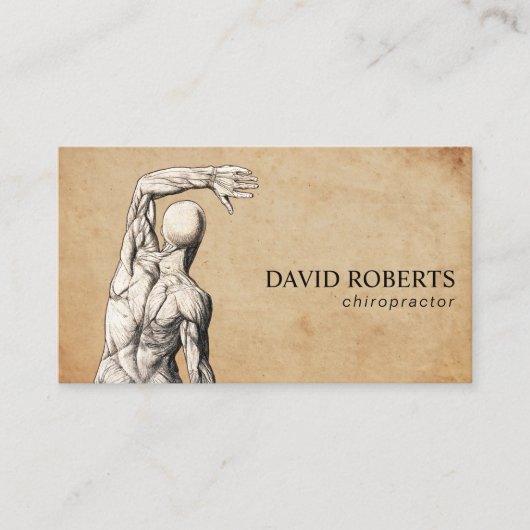 Chiropractische  anatomie Chiropractor Visitekaartje (Voorkant)