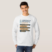 Chiropractische bijwerkingen Funny Chiropractor T-shirt (Voorkant volledig)