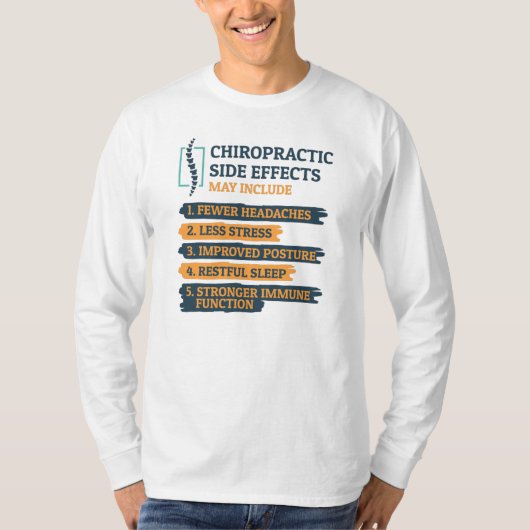 Chiropractische bijwerkingen Funny Chiropractor T-shirt (Voorkant)