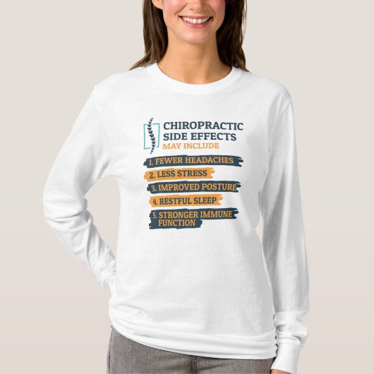 Chiropractische bijwerkingen van Chiropractor T-shirt (Voorkant)