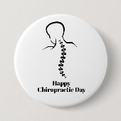 Chiropractische Button op de dag met contouren van (Voorkant)