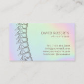 Chiropractische chiropractor Pastel Spine Appointm Afsprakenkaartje (Voorkant)