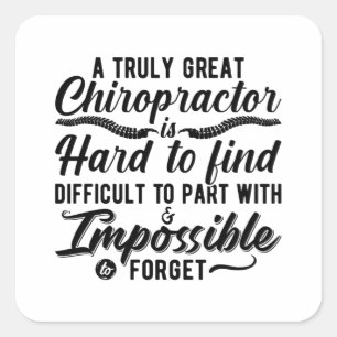 Chiropractische echt geweldige Chiropractor Spine  Vierkante Sticker