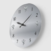Chiropractische Emblem Chiropractor Large Clock Grote Klok (Hoek)