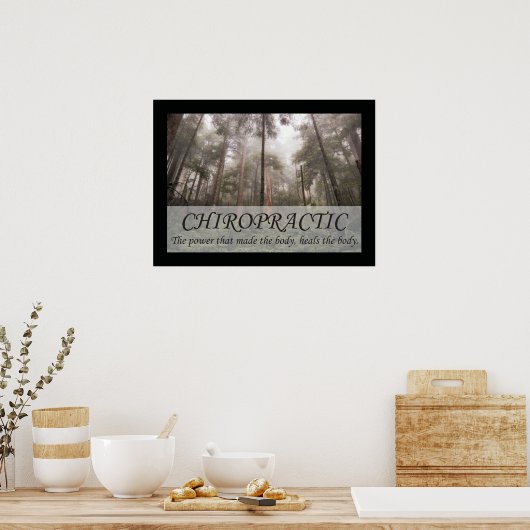 Chiropractische geneest het lichaam citeert Gezegd Poster (Keuken)