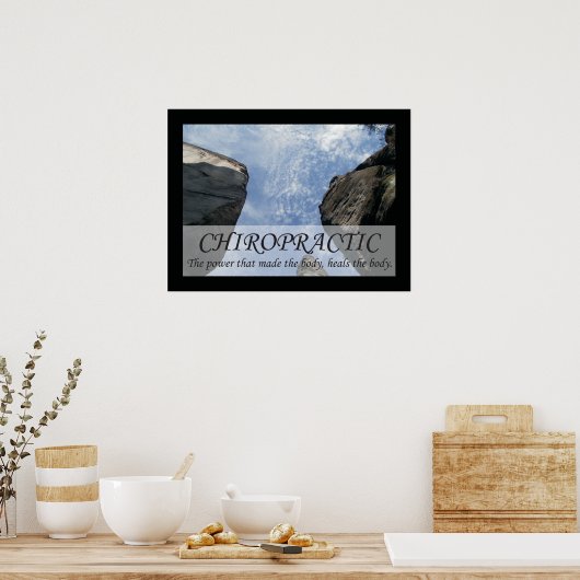 Chiropractische geneest het lichaam citeert Gezegd Poster (Keuken)