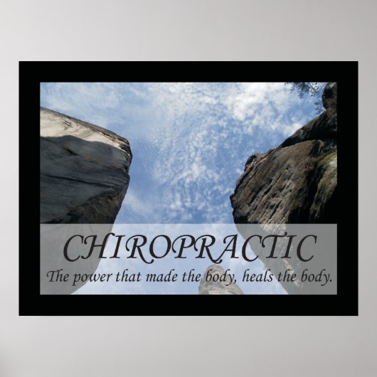 Chiropractische geneest het lichaam citeert Gezegd Poster (Voorkant)
