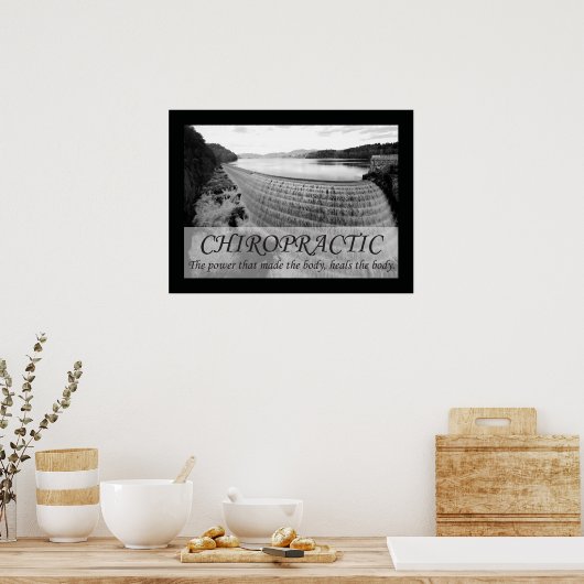 Chiropractische geneest het lichaam citeert Gezegd Poster (Keuken)