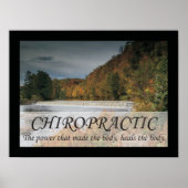 Chiropractische geneest het lichaam citeert Gezegd Poster (Voorkant)