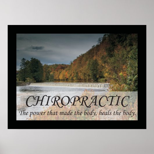 Chiropractische geneest het lichaam citeert Gezegd Poster (Voorkant)