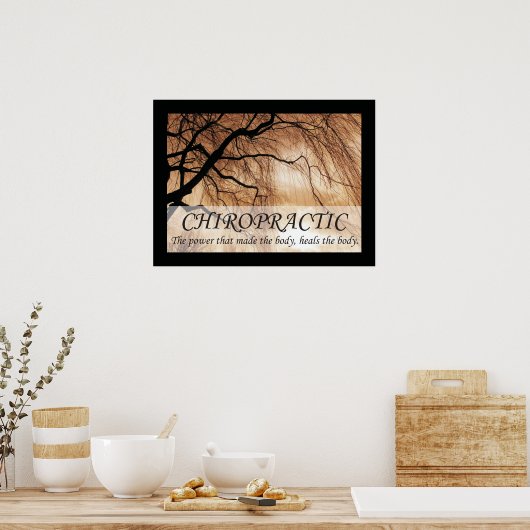 Chiropractische geneest het lichaam citeert Gezegd Poster (Keuken)