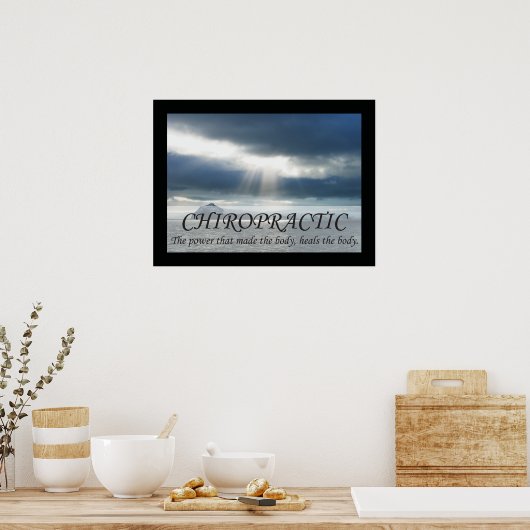 Chiropractische geneest het lichaam citeert Gezegd Poster (Keuken)