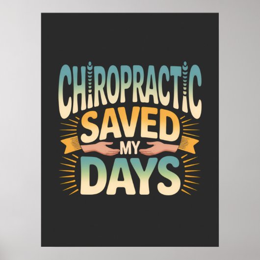 Chiropractische genezing en rugpijnverlichting poster (Voorkant)