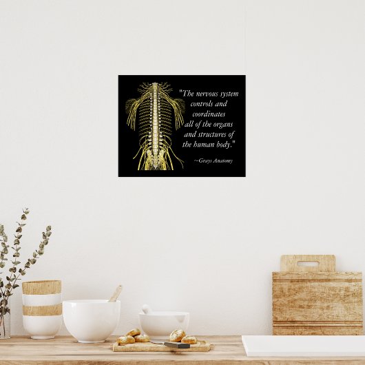 Chiropractische Gezegden & Quotes Nerves Poster (Keuken)