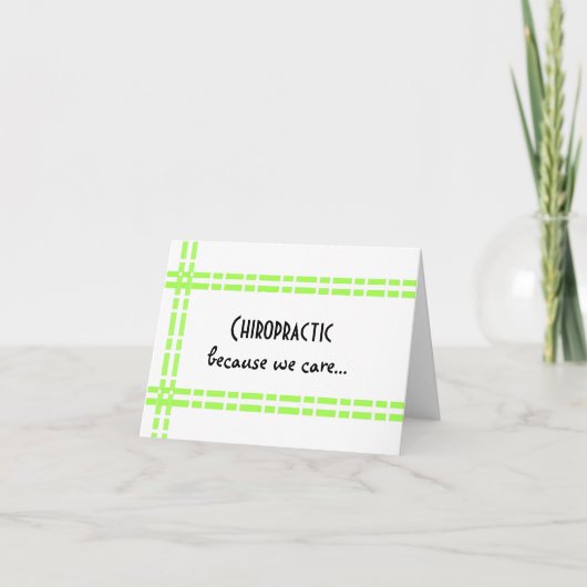 Chiropractische Green Link Design Bedankkaart (Voorkant)