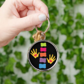 Chiropractische handen en ruggengraat Sleutelhange Sleutelhanger (Hand)