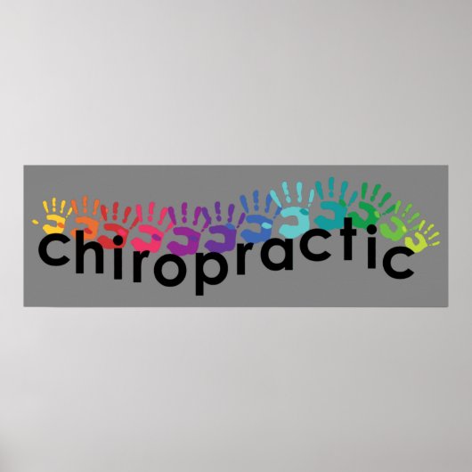 Chiropractische handmatige Prints Poster 36x12 (Voorkant)