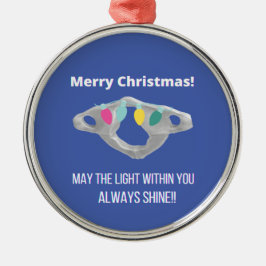 Chiropractische kerst! metalen ornament