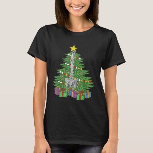 Chiropractische kerstboom - Anatomie Gift T-shirt (Voorkant)