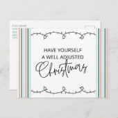 Chiropractische kerstKaart, Chiropractic, Chiro Briefkaart (Voorkant / Achterkant)