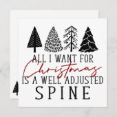 Chiropractische kerstkaart, Chiropractische kaart, Bedankkaart (Voorkant / Achterkant)