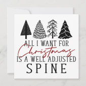 Chiropractische kerstkaart, Chiropractische kaart, Bedankkaart (Voorkant)