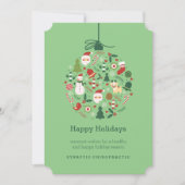 Chiropractische kerstkaarten voor sierdoeleinden F Feestdagenkaart (Voorkant)